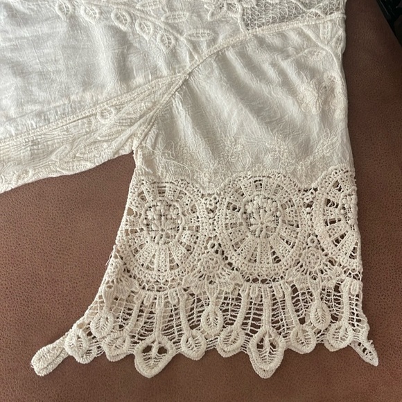 Beautiful Vintage Embroidered 100% Cotton Top unbranded L - Picture 10 of 11